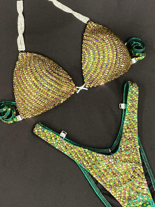 Emerald Green Figure Suit (TN444)