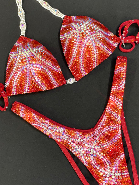 Red Figure suit MIX of stones (TN579)