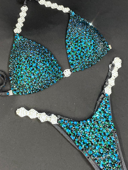 Black Fabric Bikini Suit (TN804)