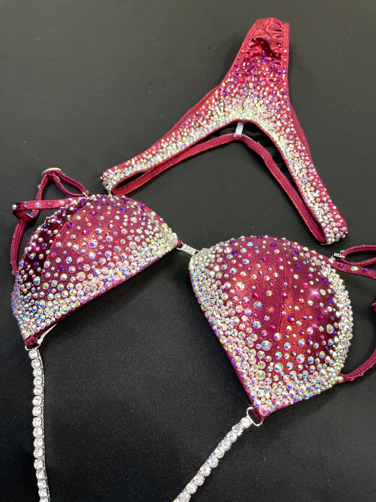 Burgundy AB crystals Bikini (TN470)