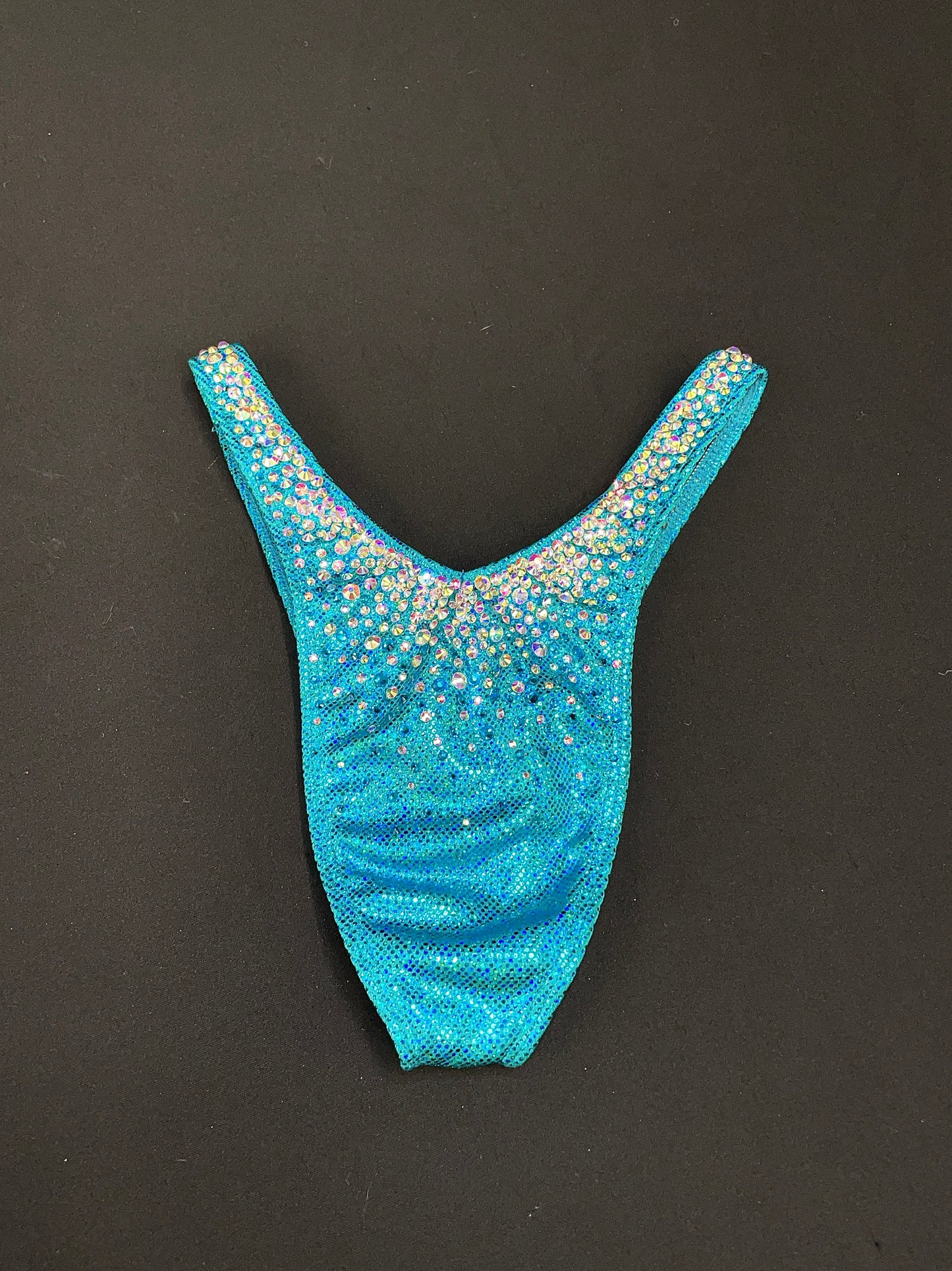 Turquoise/Teal Figure suit (TN589)