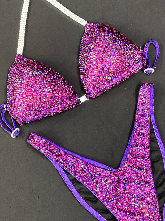 Mulberry purple/pink bikini MIX of stones (TN681)