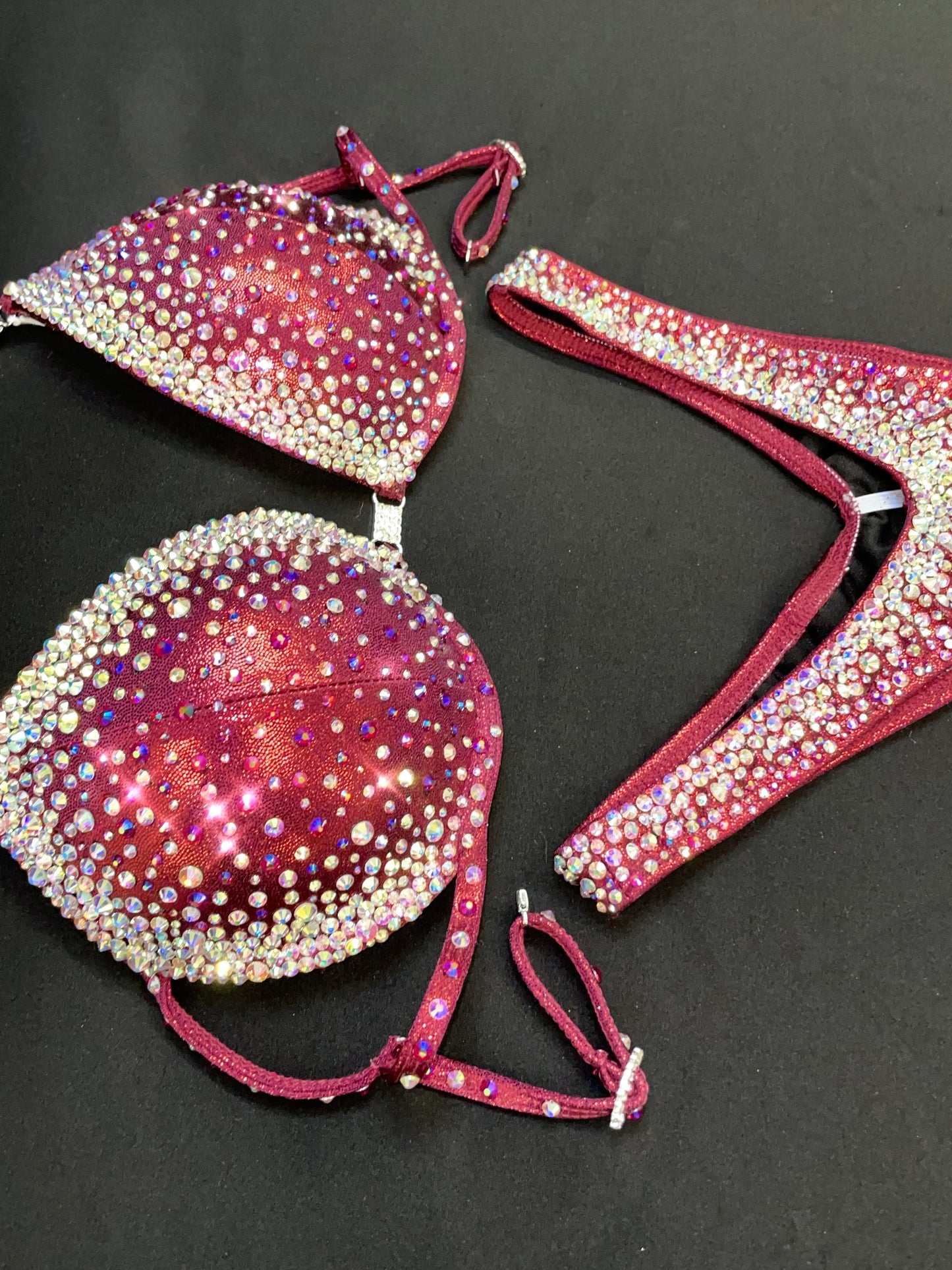 Burgundy AB crystals Bikini (TN470)
