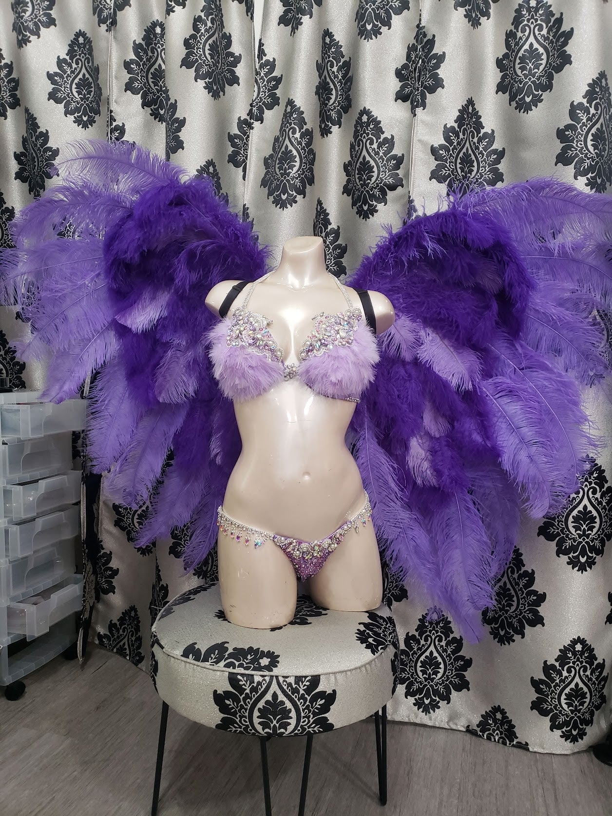 Wing Rental - Lavender & Purple Ostrich