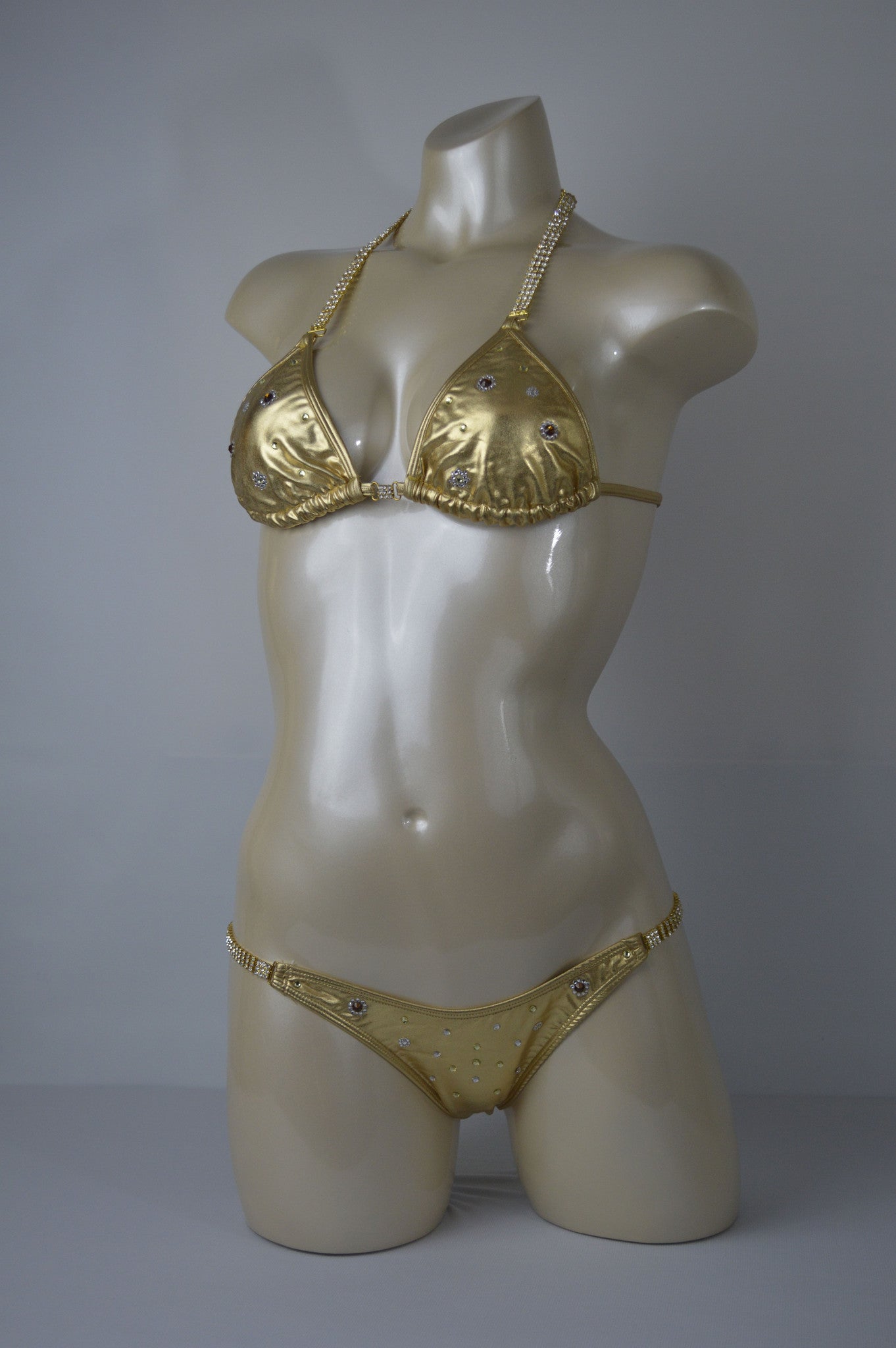 Gold Rhinestone Competition Suit