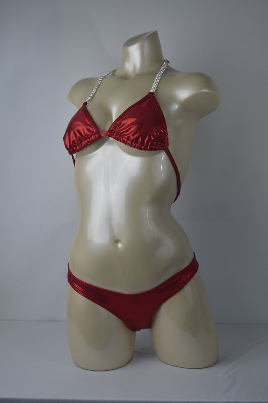 Dazzling Red posing Suit